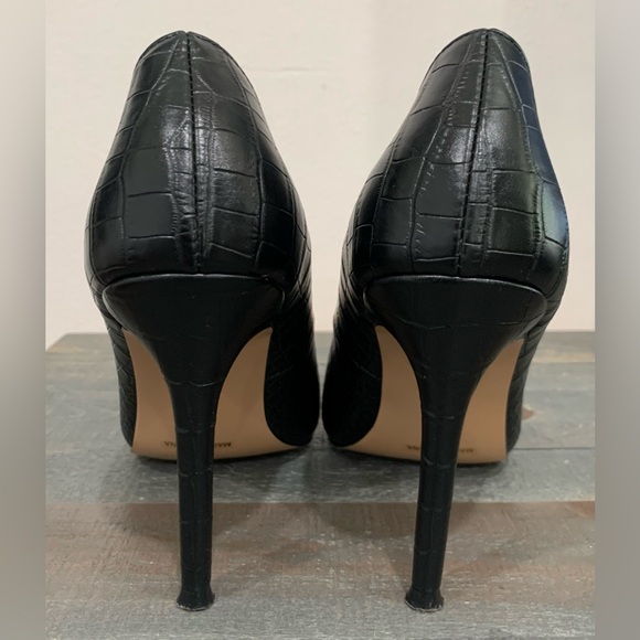 London Rag Women's Black Stiletto Pumps Heels in Size 7 Brooch Accent on Toe - Picture 12 of 14